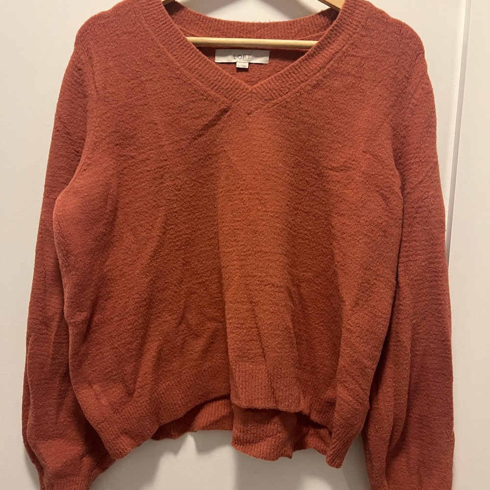 Loft cropped v neck sweater
